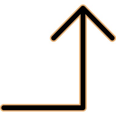 İnce çizgi vektör simge yukarı ok