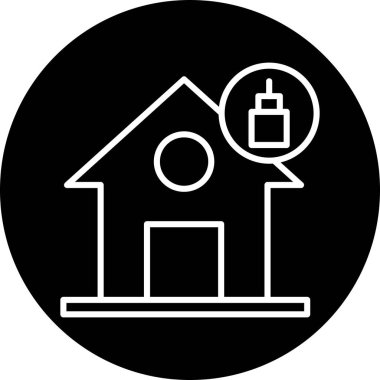 Ev simgesinin vektör illüstrasyonu