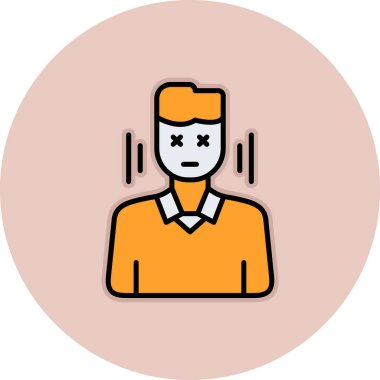 Baş ağrısı vektörü çizimi olan adam