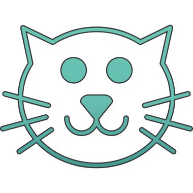 vektör kedi simgesi, vektör illüstrasyonu