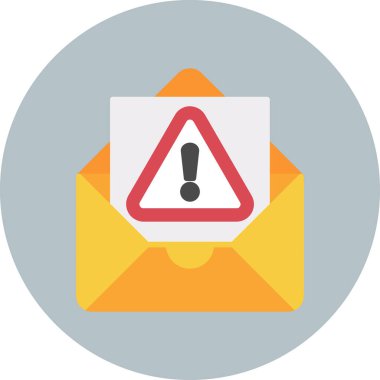 e-posta vektörü düz renk simgesi