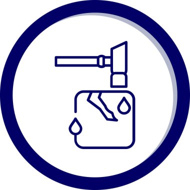 Bir benzin istasyonu simgesinin vektör illüstrasyonu