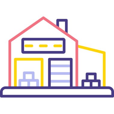 Ev. Web simgesi basit illüstrasyon