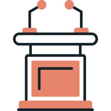 Podyum. Web simgesi basit illüstrasyon