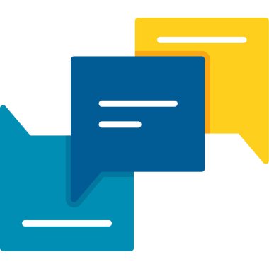 Sohbet iletişim simgesi düz biçimli