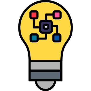 ampul simgesi vektör illüstrasyonu