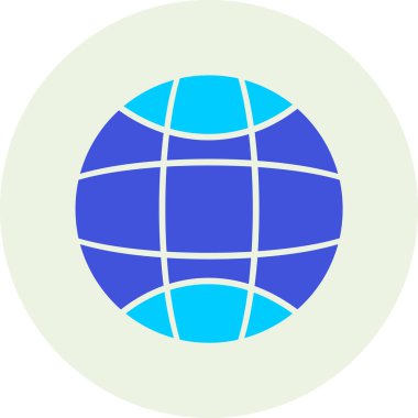 düz biçimli global internet simgesi