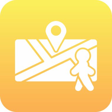 Sayısal sarı düzlem simgesine sahip harita