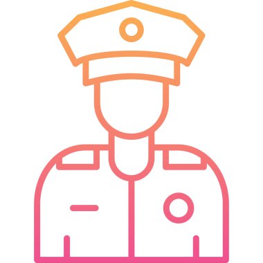 asker simgesi, vektör illüstrasyonu basit tasarım