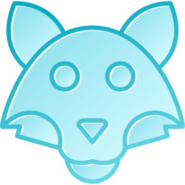 hayvan tilki simgesi, vektör illüstrasyonu