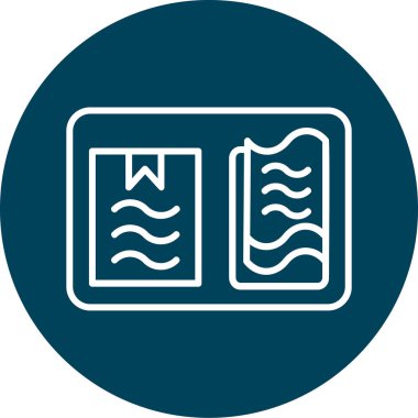 Kitap simgesinin vektör illüstrasyonu