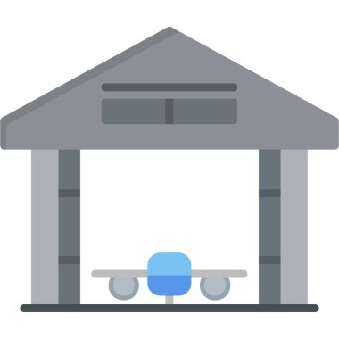 tren istasyonu vektör illüstrasyonu