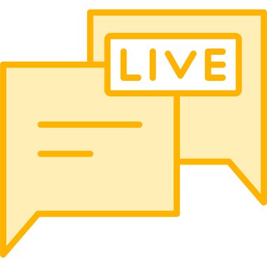 canlı sohbet renk ikonu vektör illüstrasyonu