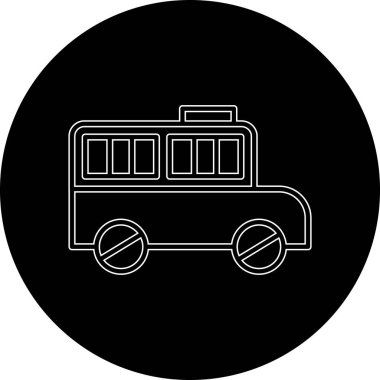 Benzersiz bus vektör simgesi