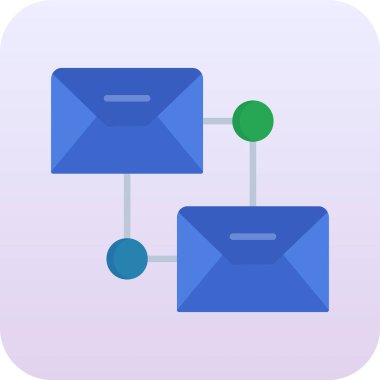 E- posta pazarlama vektör simgesi. Basit vektör illüstrasyonu