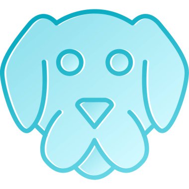 Köpek. Web simgesi basit illüstrasyon