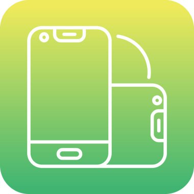 Cep telefonu simgesinin vektör illüstrasyonu