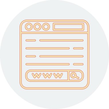 Moda biçimi izole edilmiş arka planda web tarayıcı simgesi