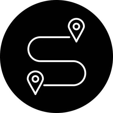 Vektör konumu simge illüstrasyonu