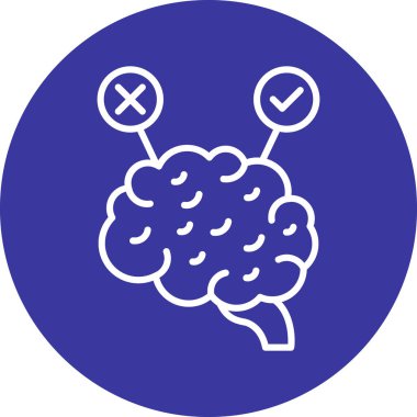 Beyin. Web simgesi basit illüstrasyon