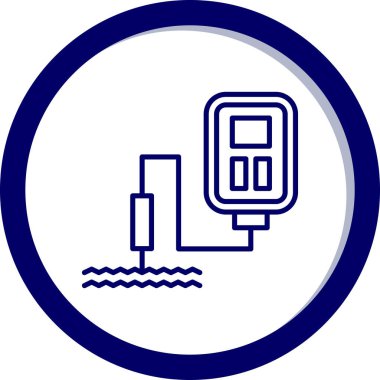 Bir benzin istasyonunun vektör illüstrasyonu