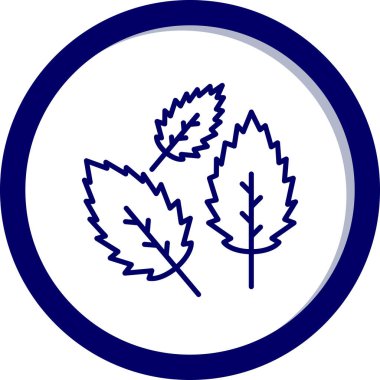 Yaprak. Web simgesi basit illüstrasyon