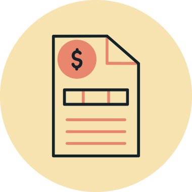 Fatura dolar simgesi - taslak biçimi