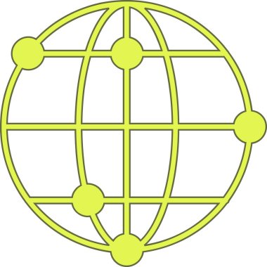 Küre. Web simgesi basit illüstrasyon