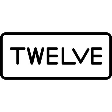 12. metnin modern simgesinin vektör illüstrasyonu