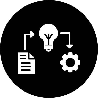 yaratıcı fikir simgesi, vektör illüstrasyonu, düzenlenebilir vuruş