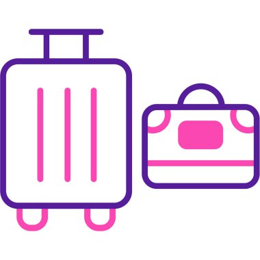 bagaj. Web simgesi basit illüstrasyon