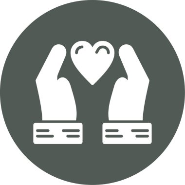 Kalp ikonu vektör illüstrasyonu