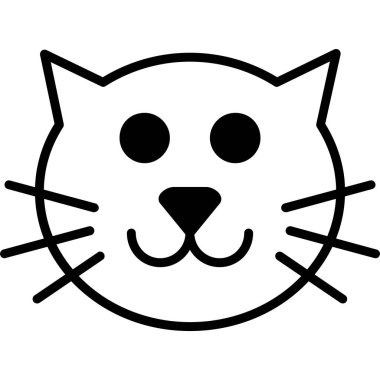 Outline tarzında hayvan kedi hayvan hayvan ikonu