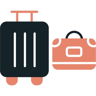 seyahat çantası. Basit illüstrasyon