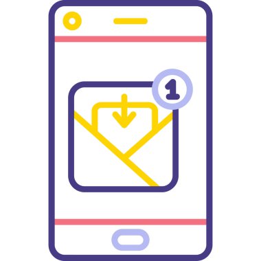 Cep telefonu. Web simgesi basit illüstrasyon