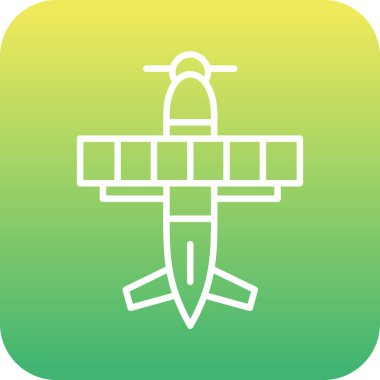 Uçak düzlemi simgesi, vektör illüstrasyonu