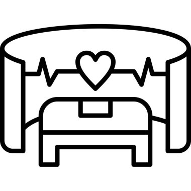 Yatak yastığı simgesi taslak biçiminde