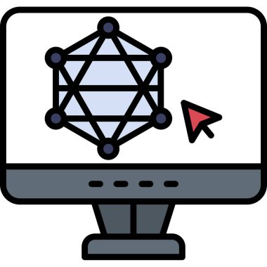 ağ simgesi, vektör illüstrasyonu