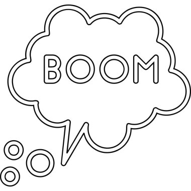 Sözcük patlaması simgesi olan konuşma balonu