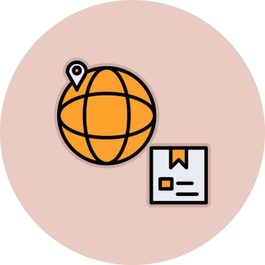 genel ağ simgesi, vektör illüstrasyonu