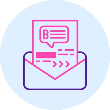 ileti ikonu vektör illüstrasyonu