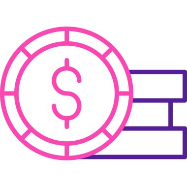 Dolar işareti. Web simgesi basit illüstrasyon