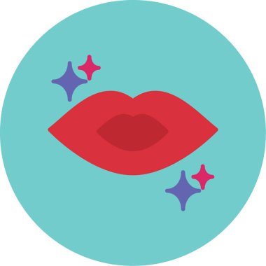 Dudaklar. Web simgesi basit illüstrasyon