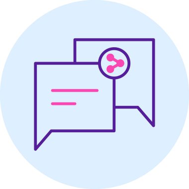 Sohbet simgesi vektör illüstrasyonu