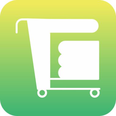 Alışveriş arabası tabelası. vektör illüstrasyonu