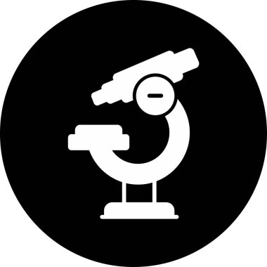 Bir mikroskop simgesinin vektör çizimi