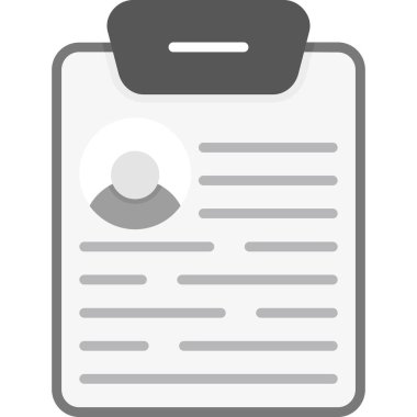 kimlik kartı düz simgesi, vektör çizim