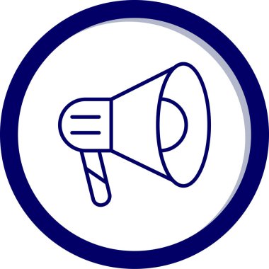 Megafon ikonu vektör illüstrasyonu