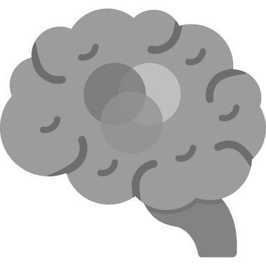 Beyin beyin beyin simgesi düz stil