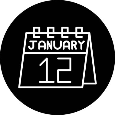 Takvim simgesinin vektör illüstrasyonu